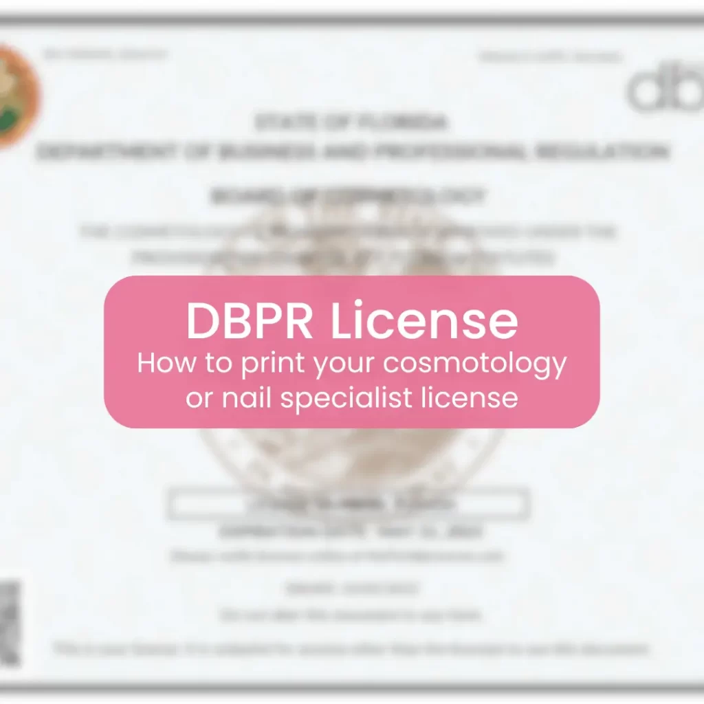 How to Print Your Florida Cosmetology or Facial/Nail Specialist License